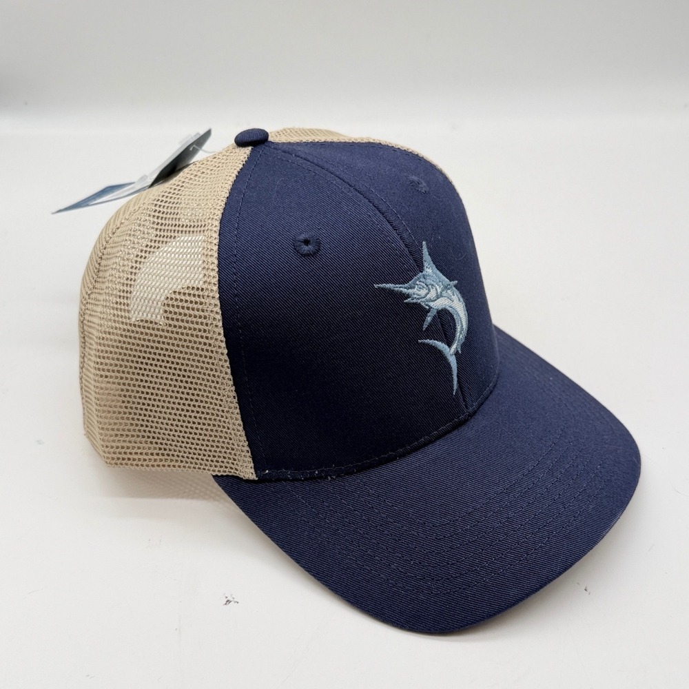 Life is Good Trucker Hat Mens OS Blue Marlin Clean Marlin Snapback Mesh Mesh
